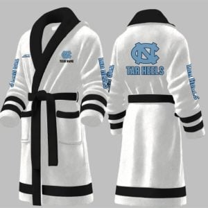 Custom Tar Heels Fleece Bathrobe 1