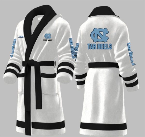 Custom Tar Heels Fleece Bathrobe 1