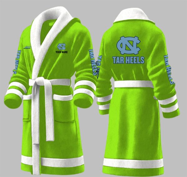 Custom Tar Heels Fleece Bathrobe 2