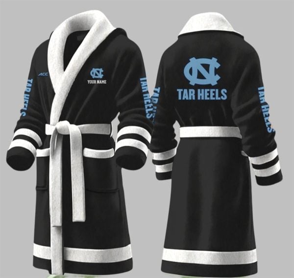 Custom Tar Heels Fleece Bathrobe 5