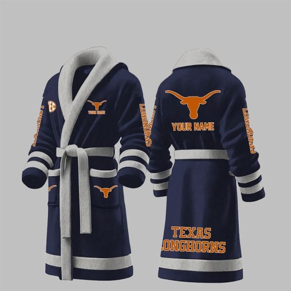 Custom Texas Longhorns Fleece Bathrobe 5