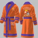 Custom Tigers King Fleece Bathrobe