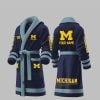 Custom Wolverines Big Ten Fleece Bathrobe 4