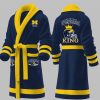 Custom Wolverines King Fleece Bathrobe 1