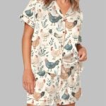 Cute Chicken Pajama Set For Women