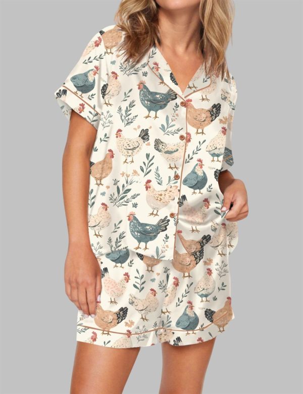 Cute Chicken Pajama Set For Women 1