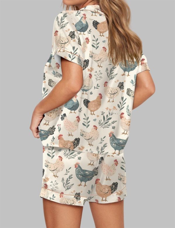 Cute Chicken Pajama Set For Women 4