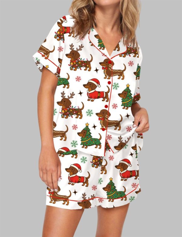 Dachshund Christmas Pajama Set 1