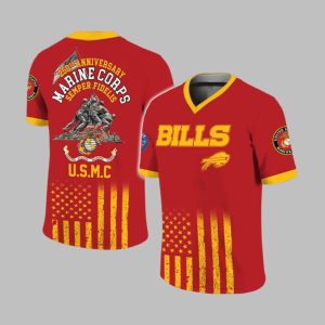 2025 Bills x US Marine Corps 250th Year Anniversary Football Jersey 1 1