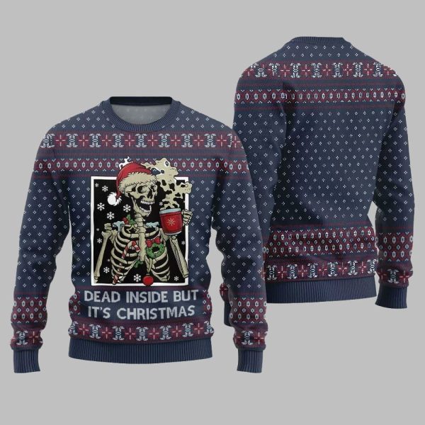 Dead Inside But Its Christmas Ugly Sweater Christmas 2025 2