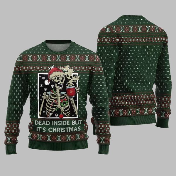 Dead Inside But Its Christmas Ugly Sweater Christmas 2025 3