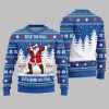 Deck The Hall Santa With Bowling Ball Ugly Sweater Christmas 2025 2