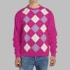 Demon Inspired Pink Argyle Costume Sweatshirt 4