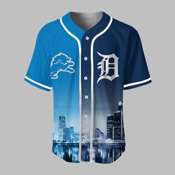 Detroit Lions x Tigers Skyline Jersey 0
