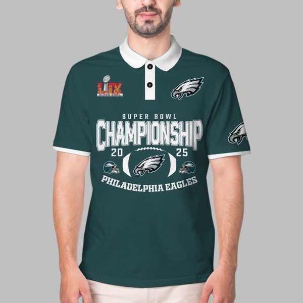 Eagles 2025 Champions Super Bowl Polo Shirt 1