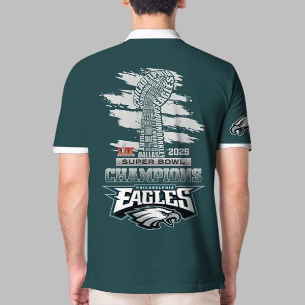 Eagles 2025 Champions Super Bowl Polo Shirt 2