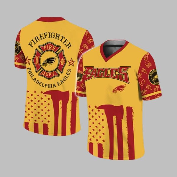 Eagles x Firefighter Appreciation Night 2025 Football Jersey 1 1