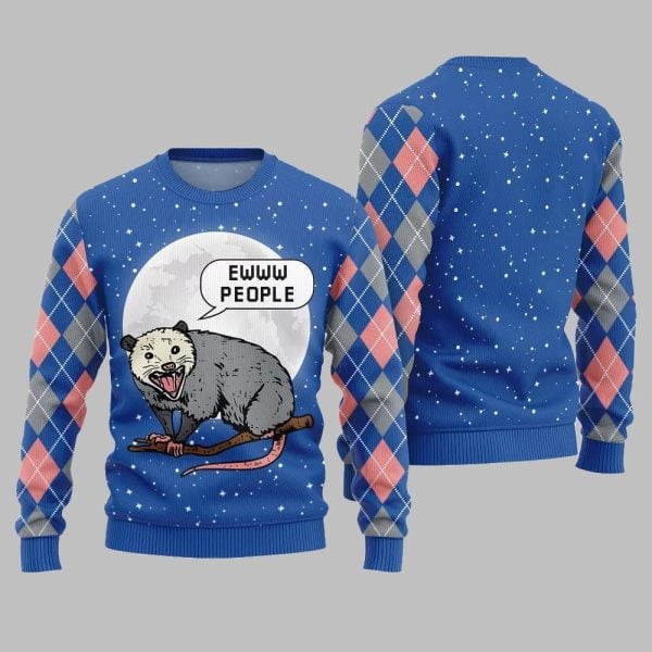 Ew People Possum Ugly Sweater Christmas 2025 1