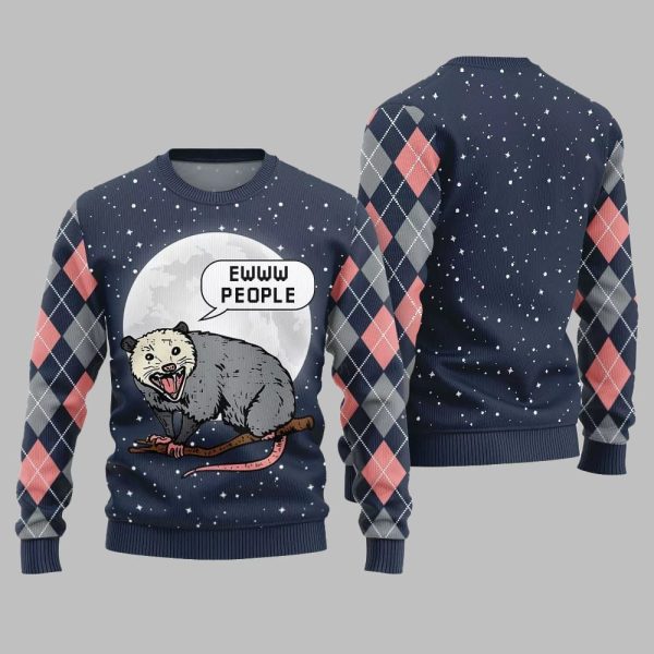 Ew People Possum Ugly Sweater Christmas 2025 4