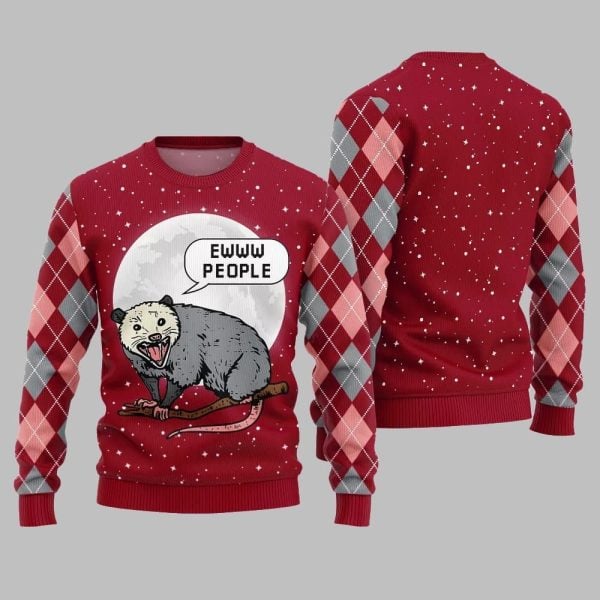 Ew People Possum Ugly Sweater Christmas 2025 5