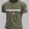Mens Freedom Dont Stop Fighting RIP Charlie Kirk Tee 3