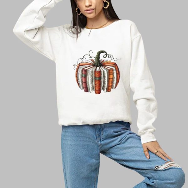 Fall Book Pumpkin Halloween Shirt 1 a