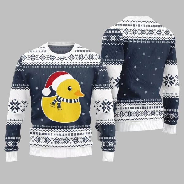 Festive Rubber Ducky Ugly Sweater Christmas 2025 2