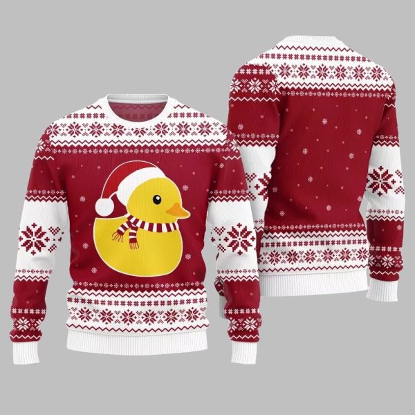 Festive Rubber Ducky Ugly Sweater Christmas 2025 4