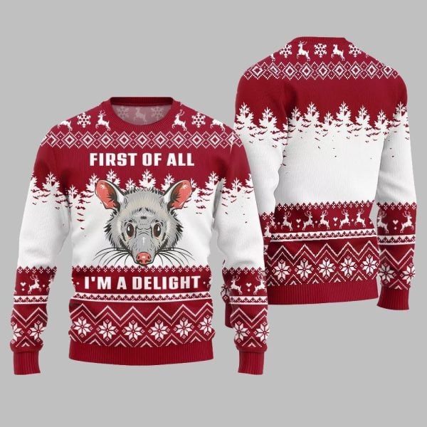 First Of All I Am A Delight Ugly Sweater Christmas 2025 5