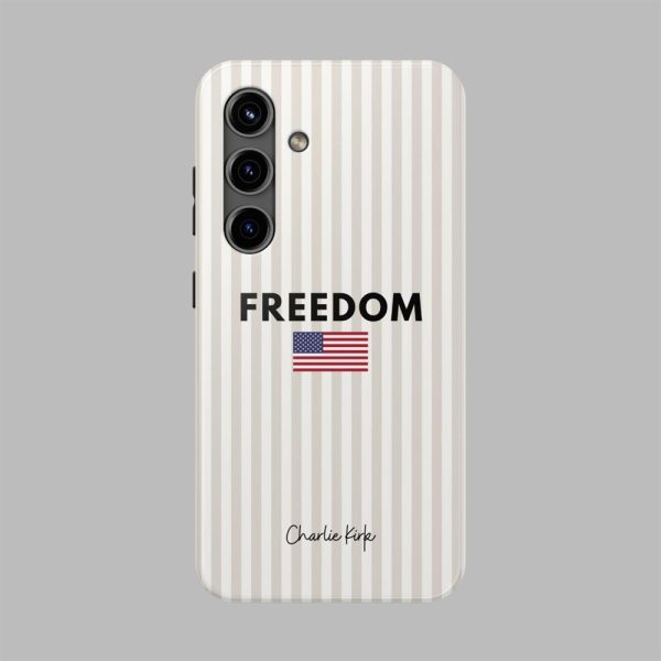 Freedom Charlie Kirk American Flag Phone Case 3