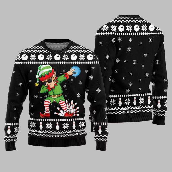 Funny Bowling Ugly Sweater Christmas 2025 2