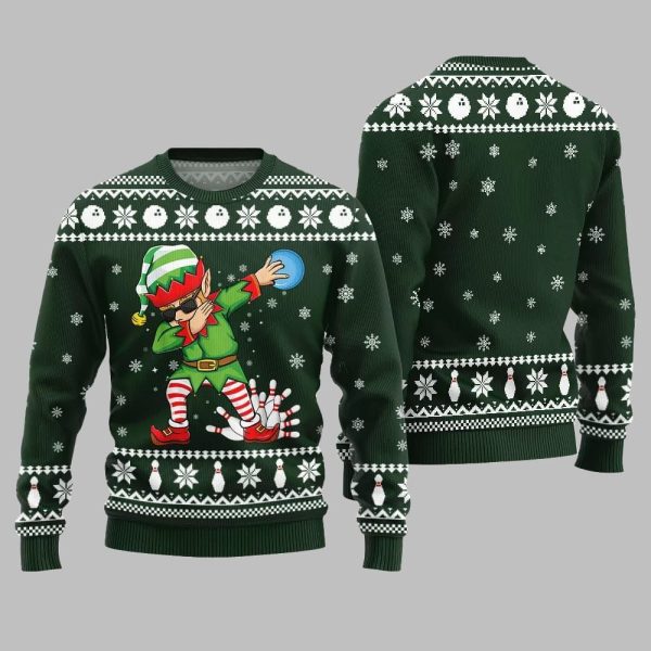 Funny Bowling Ugly Sweater Christmas 2025 3