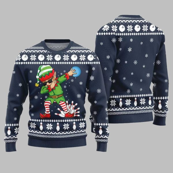 Funny Bowling Ugly Sweater Christmas 2025 4