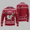 Funny Cow Merry Kissmyass Ugly Sweater Christmas 2025 1