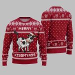 Funny Cow Merry Kissmyass Ugly Sweater Christmas