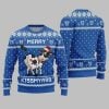 Funny Cow Merry Kissmyass Ugly Sweater Christmas 2025 2