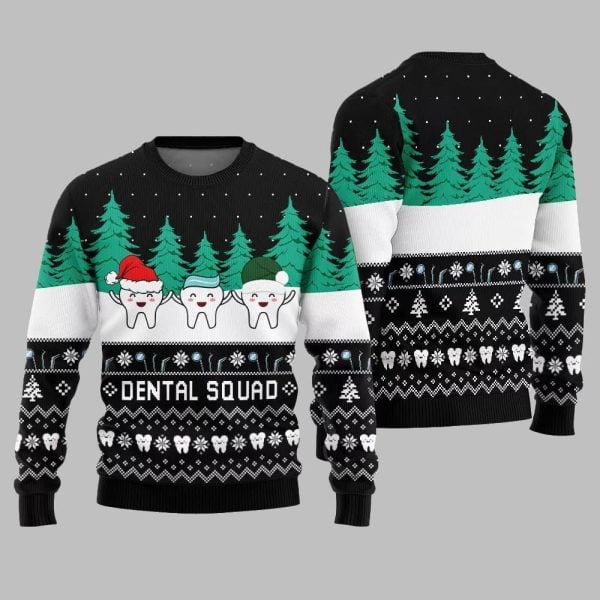 Funny Dental Squad Ugly Sweater Christmas 2025 2