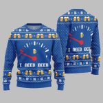 Funny I Need Beer Ugly Sweater 2025 Christmas