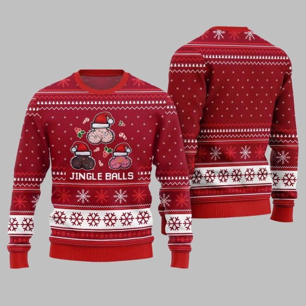 Funny Jingle Balls Ugly Sweater Christmas 2025 5