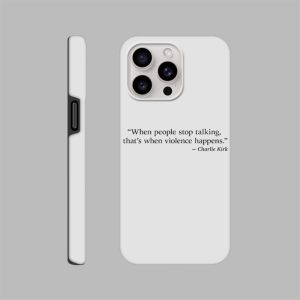 When People Stop Talking Free Speech Quote Charlie Kirk Phone Case 1