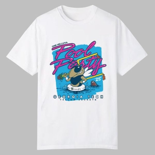 Georgia Tech Yellow Jackets One Helluva Pool Party Shirt 0 0