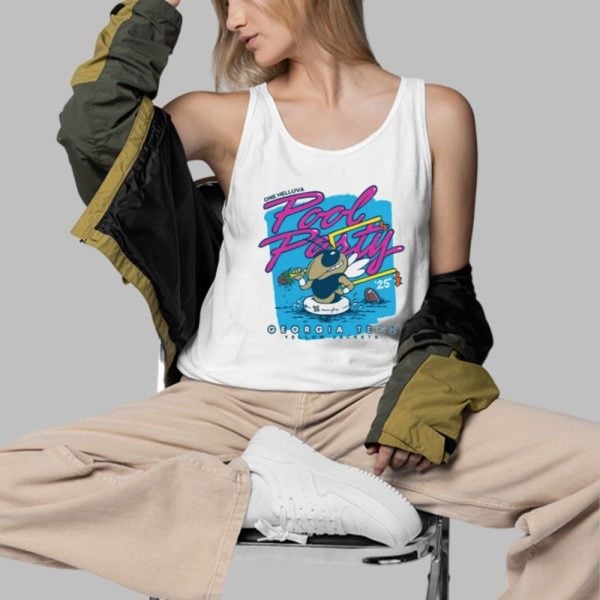Georgia Tech Yellow Jackets One Helluva Pool Party Shirt 3 d