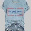 God Family Country In That Order Charlie Kirk Short Sleeved T Shirt 2
