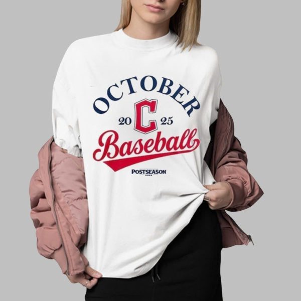 Guardians 2025 October Baseball Postseason Clinched Shirt 0 2
