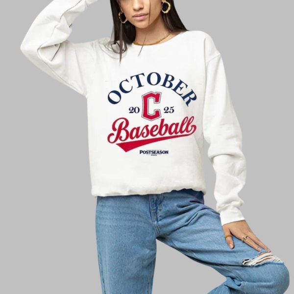 Guardians 2025 October Baseball Postseason Clinched Shirt 1 a