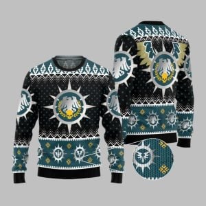 2025 Christmas Warhammer Raven Guard Iconic Ugly Christmas Sweater 1 1