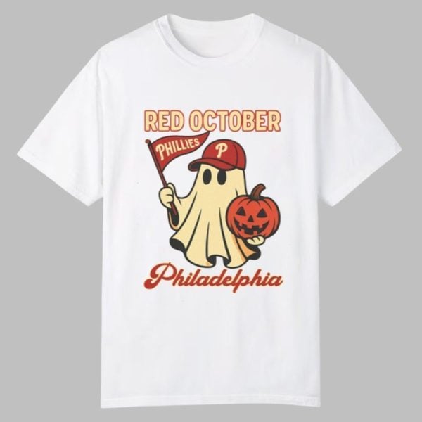 Halloween Ghost Phialadelphia Phillies Red October Shirt 0 0