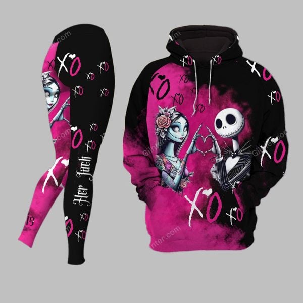 Her Jack His Sally The Best Nightmare Come True Combo Hoodie Leggings 2025 Halloween 2