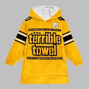 Steelers Terrible Towel Football Unisex Blanket Hoodie 1