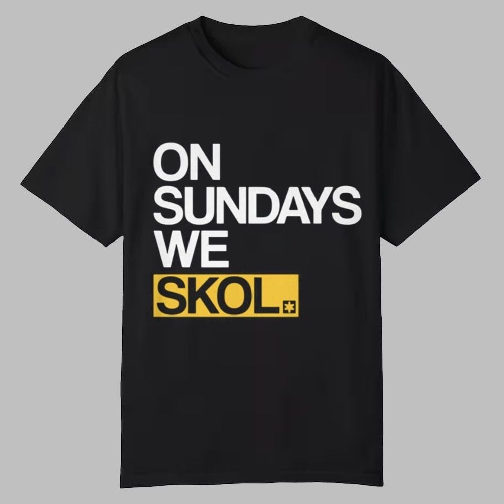 J.J. McCarthy On Sundays We Skol Shirt J.J. McCarthy On Sundays We Skol Shirt